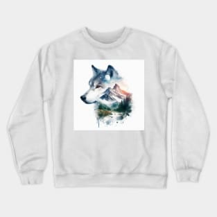 Double Exposure - Wolf - Wilderness Crewneck Sweatshirt